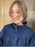 （stylist高橋）やわらかベージュボブ