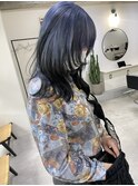 10代/20代/ルーツカラー/デザインカラー/ネイビーブルー