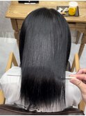 赤み消し透明感カラー＋エステ級美髪【縮毛矯正・髪質改善】