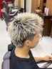【岡部指名限定】メンズカット＋ブリーチ2回＋シェービング￥24090→￥21890