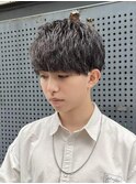 黒髪　ツーブロック マッシュパーマ　束感ショート【札幌】