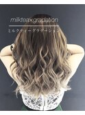 ブラウン、ハイライト、インナー、グラデーション、エクステ