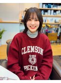 顔周りレイヤー！ストレートアイロンで簡単くびれボブ！