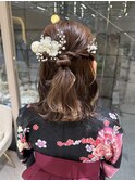 【橋本姫奈】卒業式ハーフアップヘア×袴着付け