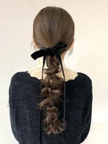 ミスト(mist) 〔mist:Yoko〕 編みおろし/ベロアリボンアレンジ/編み込み #421