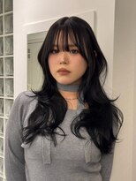 エイン(EYN) 韓国 レイヤーカット ブルーブラック 黒髪 青山 表参道