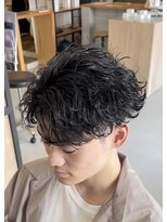 メンズギフト(men's GIFT)&nbsp;刈り上げツーブロック波巻きパーマメンズマッシュ