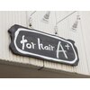 フォーヘアーエープラス for hairのお店ロゴ