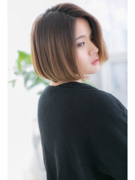 ヘアアンドビューティー ミック(Hair & Beauty miq) 3Dカラーで立体感！前下がりのミニマムボブa