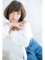 ミック 日暮里店(miq)&nbsp;伸ばしかけに◎ハイライトカラーくせ毛風小顔ボブレイヤーc1