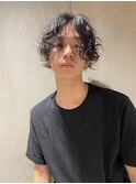 bibito men's wolf wave  perm くるくるパーマ　ウェーブ