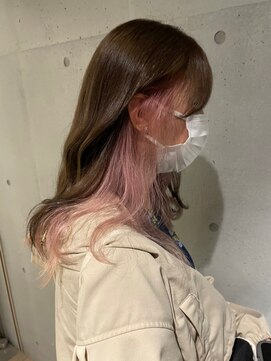 ゲーム 吉祥寺店(GAME) ブリーチインナーカラーピンクカラー前髪カットトリートメント