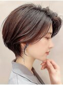大人可愛い/エレガントショート/レイヤーカット/顔周り/梅田