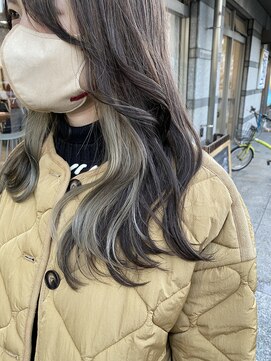 ミニム ヘアー(minim hair) 【minim×日比】イヤリングカラー シルバーベージュ