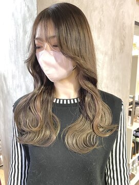 サクラ 岐阜(SAKURA) 韓国風巻き髪！ブリーチなし透明感グレージュ　岐阜美容室