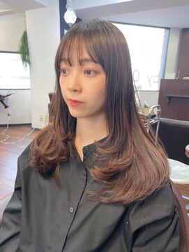 リコバイアフロート(riko by afloat) レイヤーカット/ワンカールヘア/韓国ヘア/マロンブラウン