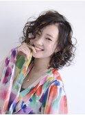 【RAWR】カーリーパーマ_大人ボブ_ウエットスタイル