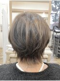 黒髪/グレーベージュ/レイヤーロング/前髪パーマ /福原遼華