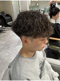 波巻きパーマ マッシュパーマ  ハイライト メッシュ 新宿
