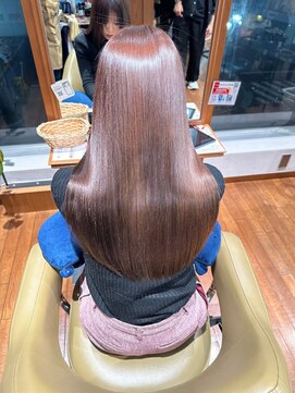 TJ天気予報 1mm江南店 「ビフォーアフターあり」サラ艶丸みロング「縮毛矯正」