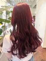 ラレイ ハラジュク(Lalei harajuku)&nbsp;【白石】艶感明るめチェリーレッド/暖色カラー/ピンクヘア
