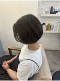丸みが可愛いショートボブスタイル