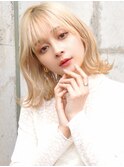 【La fith】ホワイトブロンドカラー×Aラインボブ