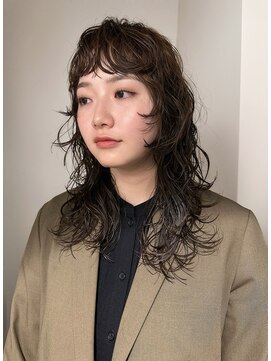 フィルムス 渋谷(FILMS) イメチェン/外ハネボブ/美髪/ワイドバング/ブルーブラック/前髪
