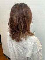 穀雨(Kokuu)&nbsp;大人シアーベージュミニウルフボブミディアムレイヤー