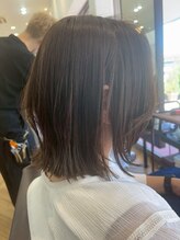 アクセスムーン 石岡店(Access Moon) 切りっぱなしボブ+フェイスレイヤー
