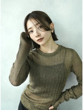 ホネン(honen) 薬院【honen】ボブ×流れる顔まわりカット