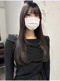 顔まわりレイヤーカット韓国風ワンカールハッシュカットシャギー