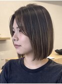 ハイライトボブ/ショートボブ/ヘイリーボブ/タッセルカット