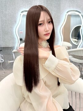 グロー 大宮(GLROW) ♭大宮/レイヤーカット/チョコレートブラウン/縮毛矯正