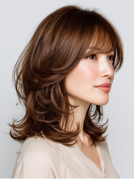 ビフィーノ リルネ(Bifino Rilune) クラゲヘアー/小顔/ココアベージュ/オリーブグレー/川西