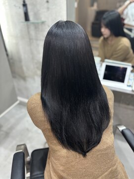 ナチュラルブラック/透明感カラー/髪質改善