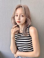 ジーナリア(Xena ria)&nbsp;姫カットレイヤー/韓国風巻き/ホワイトブロンド★77