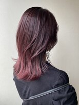 エクラート イーリス 高田馬場店(ECLART IriS)&nbsp;艶感カシスピンク×大人外ハネミディ