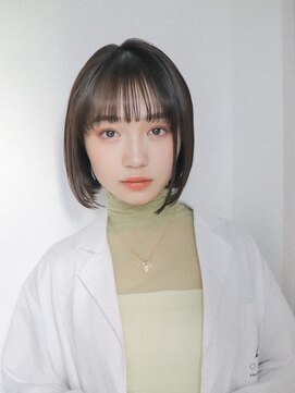 TROIS.高崎/ブリーチ/ダブルカラー/縮毛矯正/レイヤーカット/高崎駅【3/8OPEN(予定)】 切りっぱなしボブ