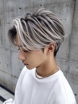 ネハス 栄(nehus.) 学割ブリーチハイライト髪質改善ダブルカラーレイヤーカット