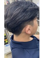 バーバースタイルズ 函館 スプリング◎ツーブロックセンターパートフェザー×ルーズ
