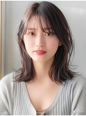 20代30代韓国風ハッシュカット◎顔周りレイヤー×ベージュ