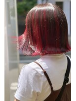 ヘアークローバー ｈairClover&nbsp;赤×ダークブラウンのアンブレラカラー