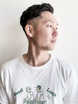 フジヤマ バーバー ショップ(FUJIYAMA BARBER SHOP)&nbsp;フェザーマッシュ ソフトツーブロック くせ毛風パーマ