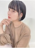 小顔に見える大人ショートボブ/インナーカラー