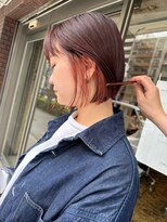 ハマモト&nbsp;ボブ/インナーカラー/深みレッド