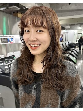レコ 渋谷(LECO) レイヤーカットニュアンスパーマウェットヘア