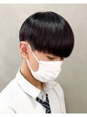 黒髪マッシュナチュラルマッシュメンズヘア韓国ツーブロック
