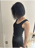 YOKE 切りっぱなしボブ大人ボブアッシュブラック髪質改善