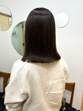 ハイフ(haif) 【haif】パツッとロブ×柔らかブラウン